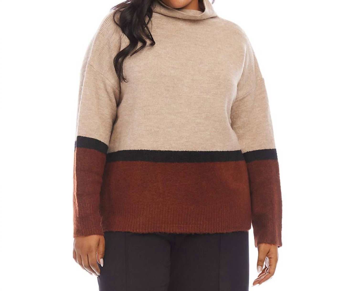 Karen Kane - Plus Size Colorblock Sweater
