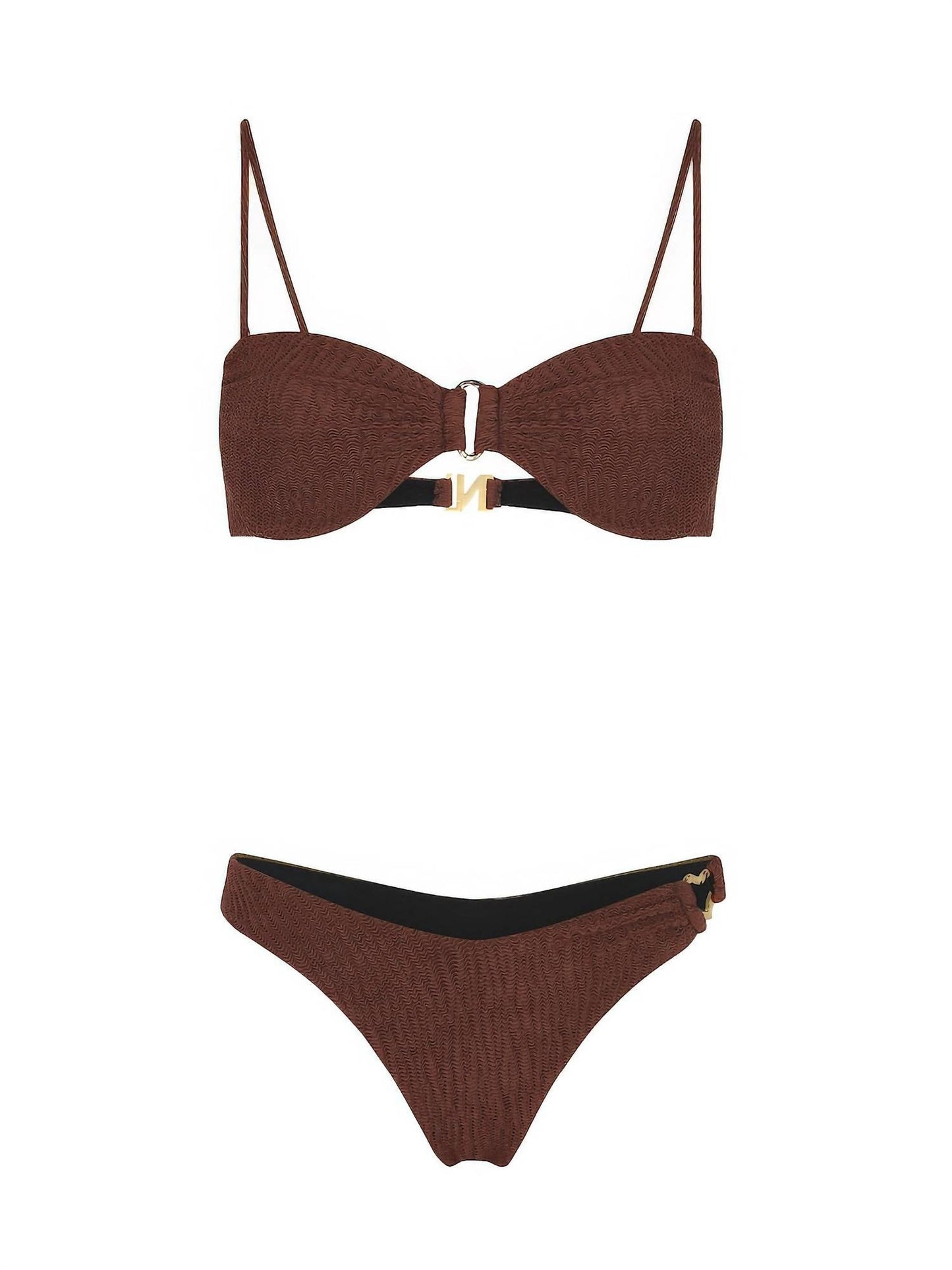 Nelblu - Women's Ondas Crinkle Bandeau Bikini Top