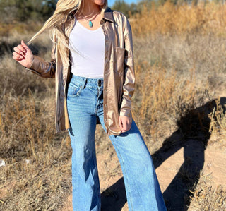 Entro - Pleather Blouse