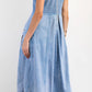 Easel - Mineral Washed Rib Knit Maxi Dress