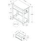 Accent End Table, 2 Tier, Narrow, Lamp, Storage Drawer, Charming Design