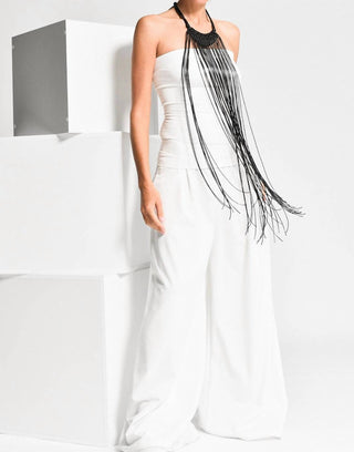 Aakasha - Women's Long Genuine Leather Necklace