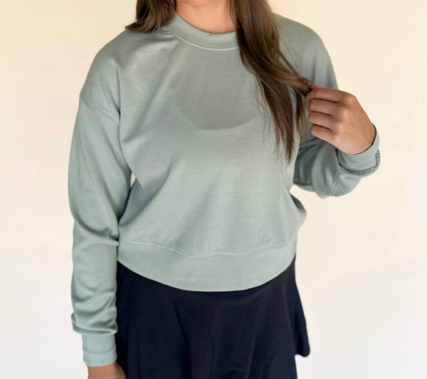 Liquid Energy Apparel - Modal Oversized Cropped Crew Sweatshirt