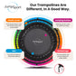 JumpSport 350 Indoor Lightweight 39" Fitness Trampoline, Black with White Frame