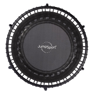 JumpSport 350 Indoor Lightweight 39" Fitness Trampoline, Black with White Frame