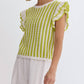 Entro - Striped Knit Top