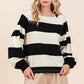 Mittoshop Striped Snap Shoulder Long Sleeve T-Shirt