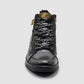 Kcr Group - Men's Thick Wool-Lined Zip-Up Leather Boots