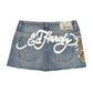 Ed Hardy - Tiger Flowers Denim Skirt