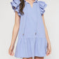 Entro - Front Tie Ruffle Dress