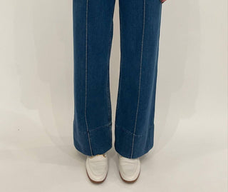 Pistola - Women's Penny Pintuck High Rise Wide Leg Jeans