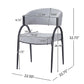 Contemporary Upholstered Dining Chairs With Metal Legs (Set of 2)
