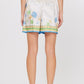 Current Air - Sandi Coastal Print Satin Shorts