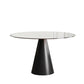 Round Dining Table for 2-4 People - Black / Brown