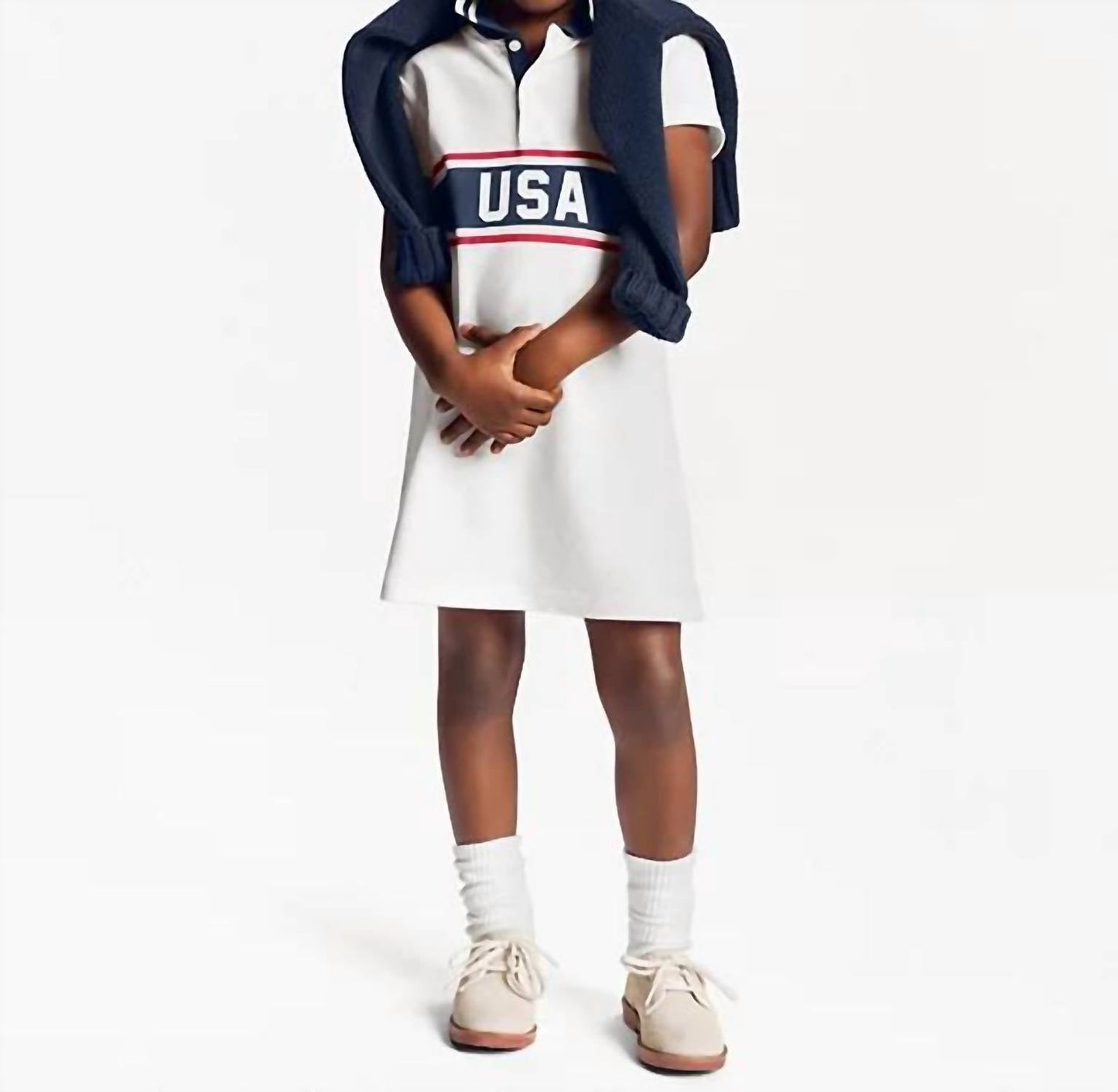 Polo Ralph Lauren - Girls Team Usa Stretch Mesh Polo Dress