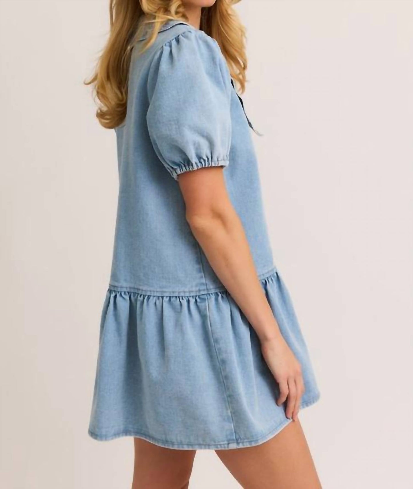 Le Lis - Puff Sleeve Collared Dress