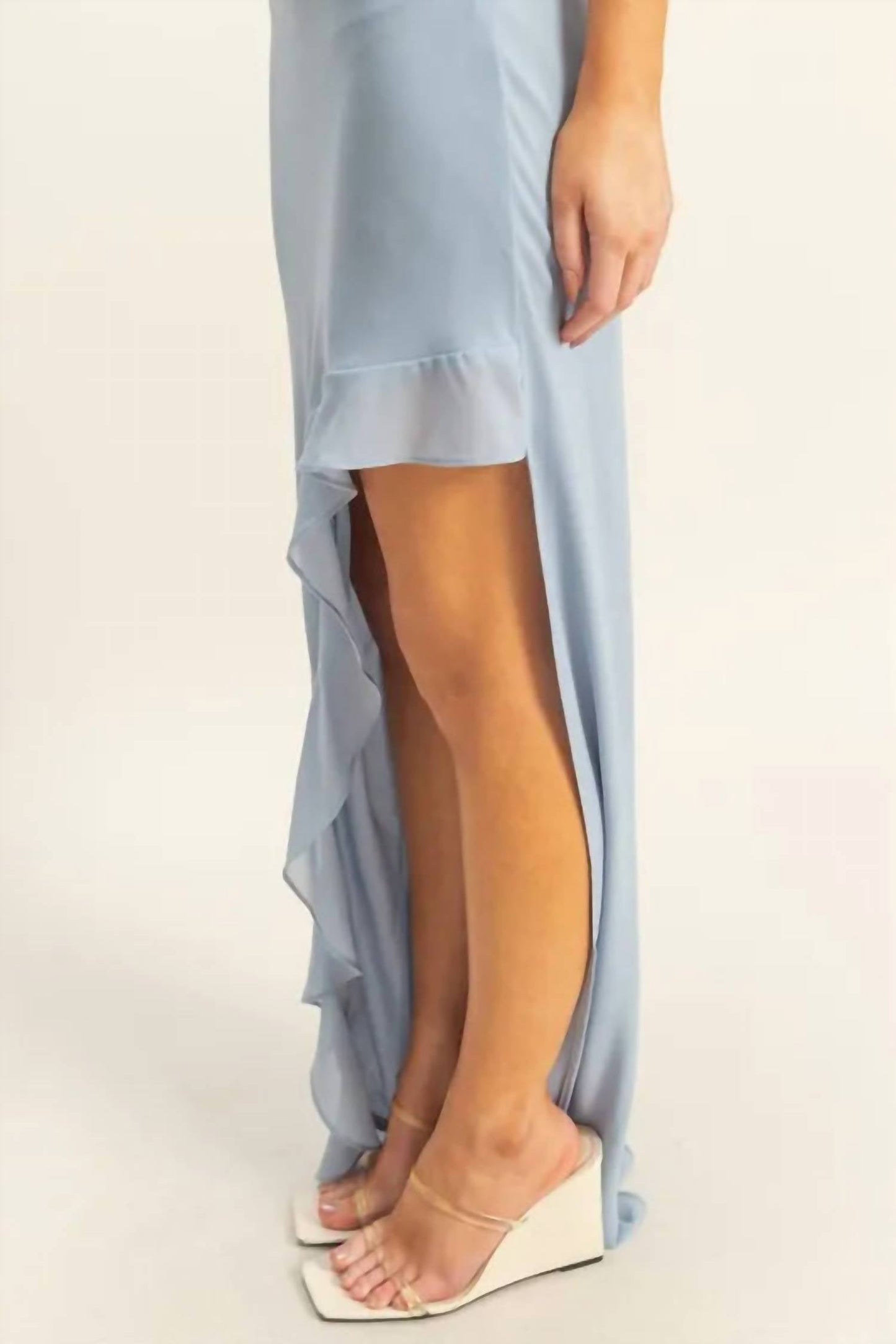 Trendsi - Hyfve Chiffon Ruffle Trim Midi Dress