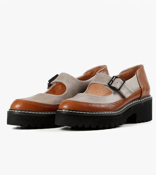 All Black - Women's Buckle Lug Jane Shoes