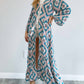 Davi & Dani - Printed Long Sleeve Loose Kimono