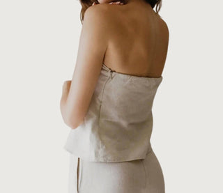 A.Ren - Palmer Strapless Linen Top