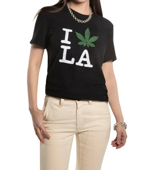 On This Day - Embroidered La Loves Weed Short Sleeve Sweatshirt