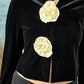 Ciao Lucia - Javiera Velvet Rosette Jacket