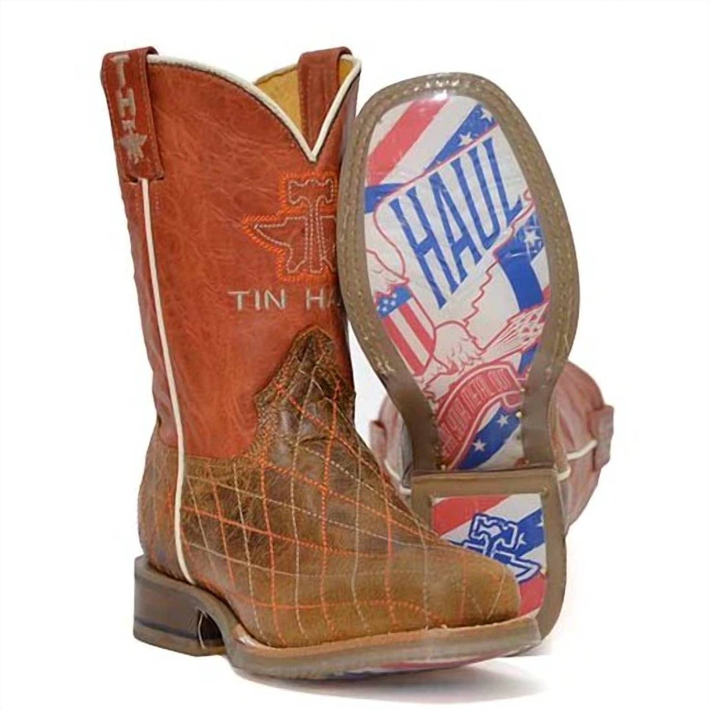 Tin Haul - Little Kids Crossed Boots With Bald Eagle Sole