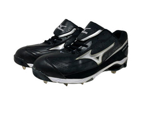 Mizuno Men's 9 Spike Classic Low G6 Switch Cleats Black/White Size 15 D(M) US