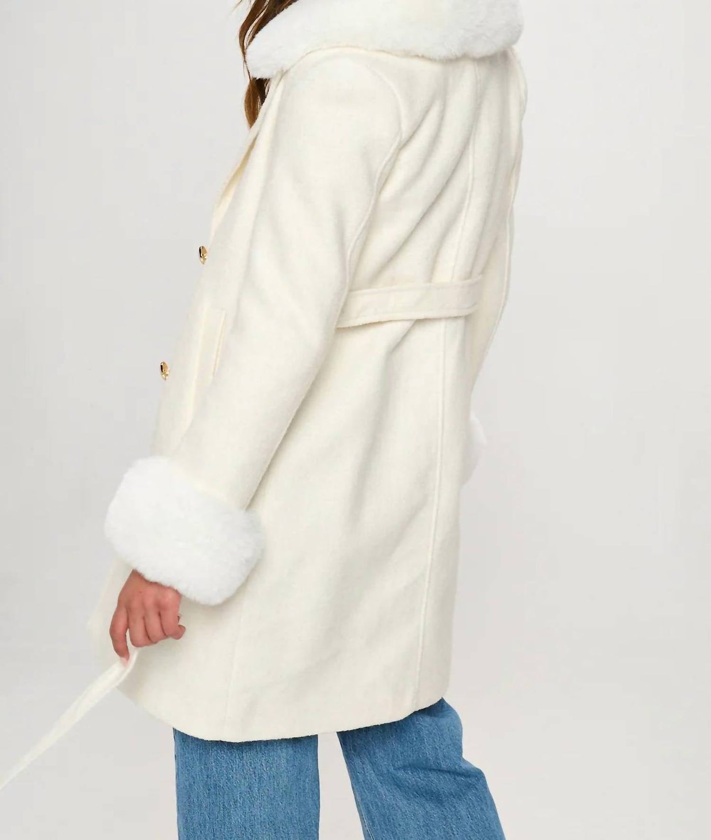 Coalition La - Vegan Wool Faux Fur Coat
