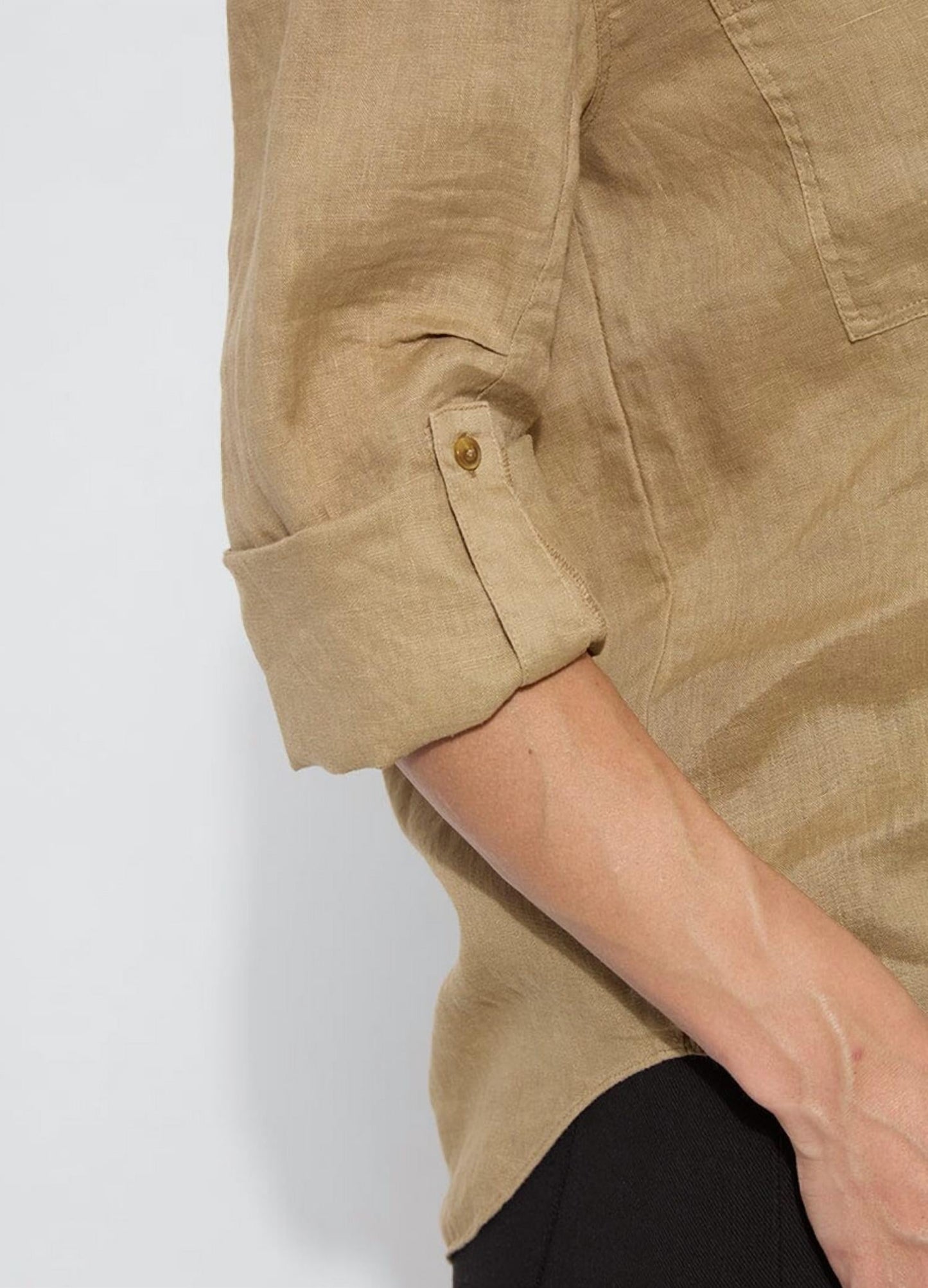 Lysse - Roe Roll Tab Linen Utility Shirt