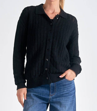 Elan - BUTTON DOWN CARDIGAN SWEATER