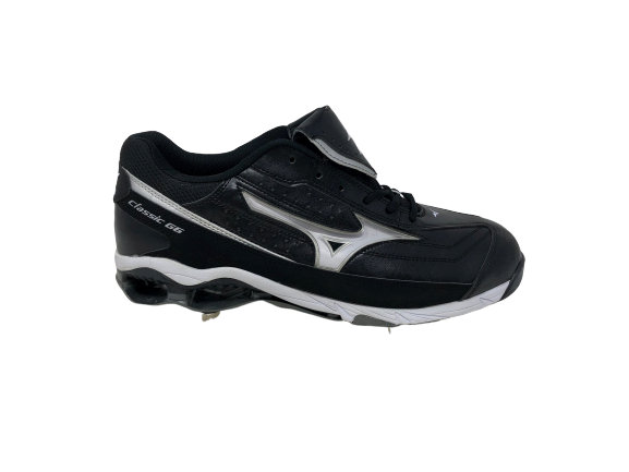 Mizuno Men's 9 Spike Swagger Mid Baseball Cleat Black
