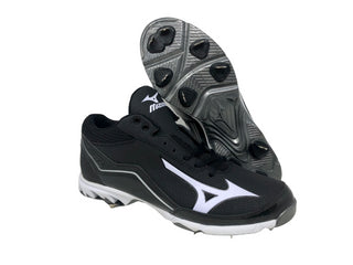 Mizuno Men's 9 Spike Swagger Mid Baseball Cleat Black