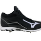 Mizuno Men's 9 Spike Swagger Mid Baseball Cleat Black