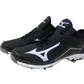 Mizuno Men's 9 Spike Swagger Mid Baseball Cleat Black