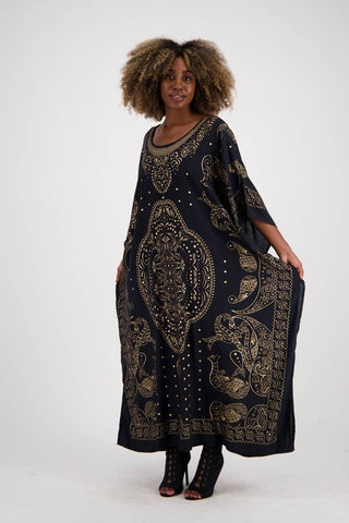 Advance Apparel - Geometric Print Kaftan