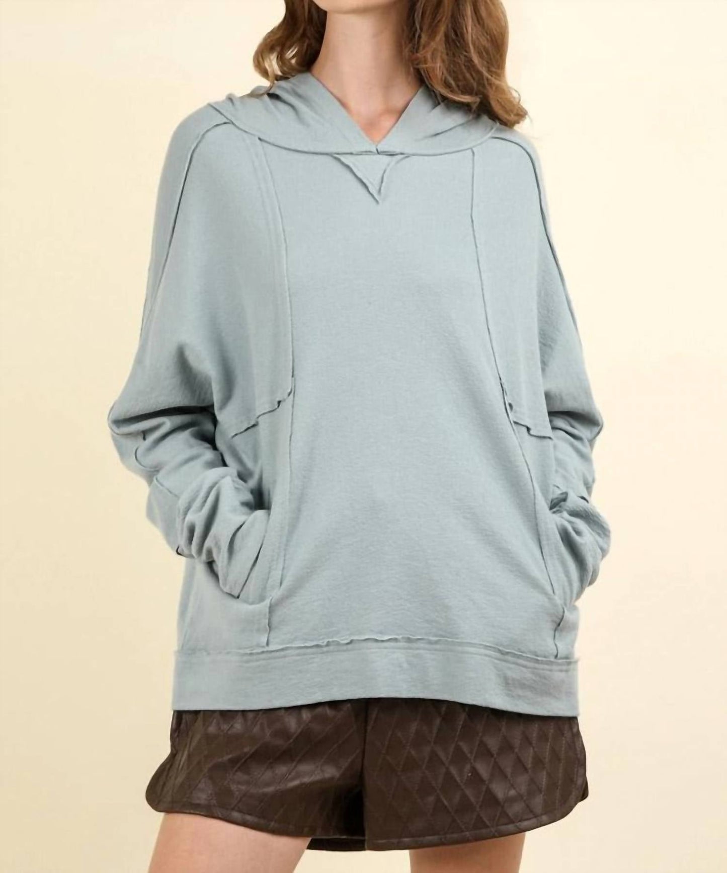 Very J - Raw Edge Hoodie
