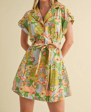 &Merci - Patchwork Button Down Mini Dress