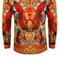 Barabas - Men's Striking Look Rhinestone Long Sleeve Shirt