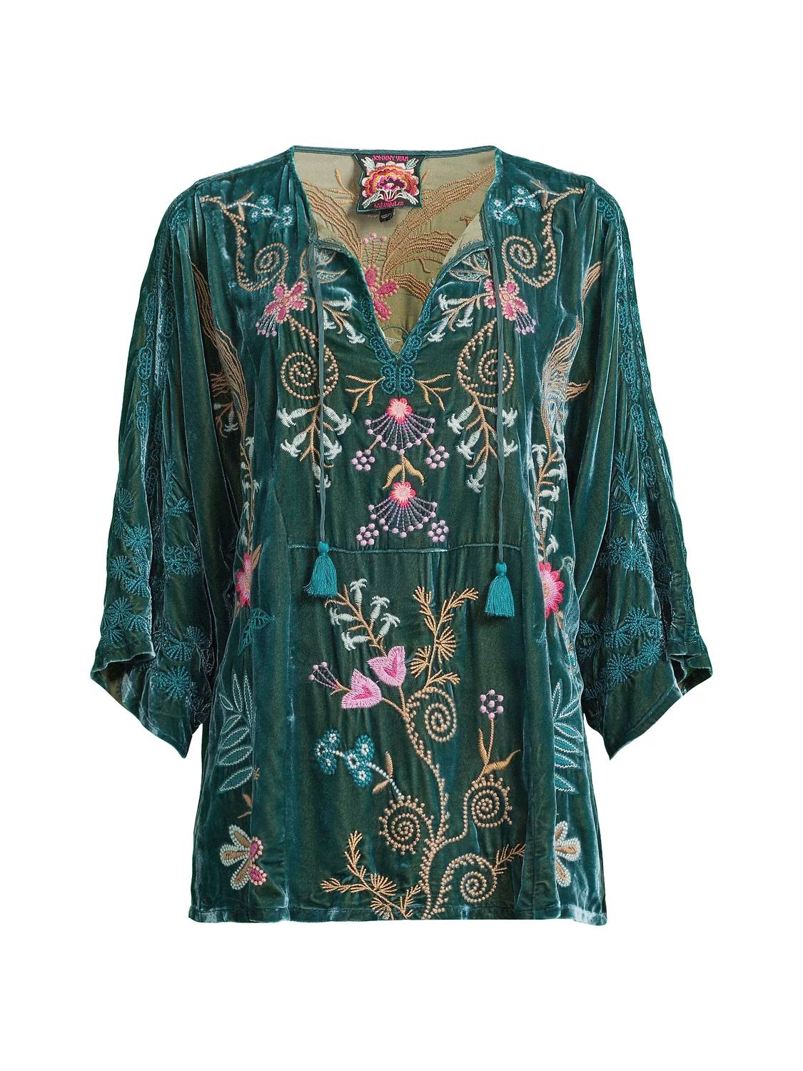 Johnny Was - Sisa Velvet Kaftan Blouse