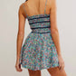 Free People - Bali Checked Out Printed Romper