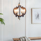 Wood Chandelier 6 Light Farmhouse Pendant Lighting Cream