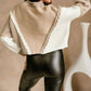 Cloud Ten - Neutral Colorblock Braided Sweater