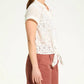 Fdj - Eyelet Lace Short-sleeve Top