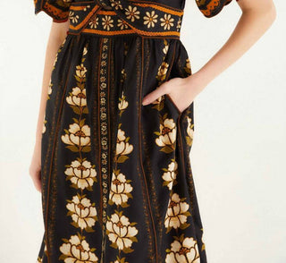 Farm Rio - Bold Flowers Organic Cotton Midi Dress