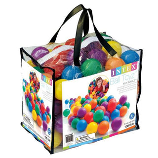 Intex 100-Pack Large Plastic Multi-Colored Fun Ballz For Ball Pits (3 Pack)