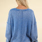 Very J - Mineral Wash Sweater Pullover