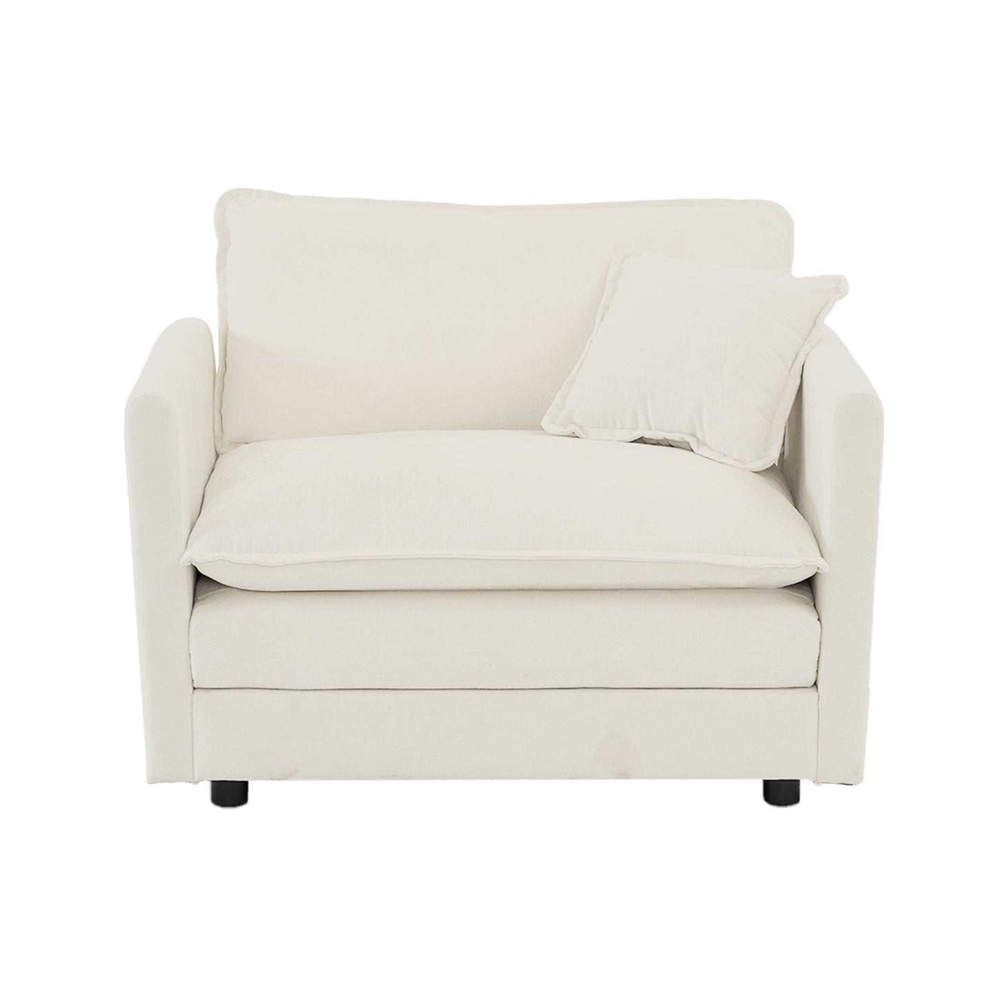 Comfy Deep Single Seat Sofa Upholstered Reading Armchair