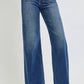 Risen - High Rise Wide Leg Front Patch Pocket Jeans
