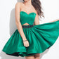 Rachel Allan - Strapless Matte Satin Homecoming Dress